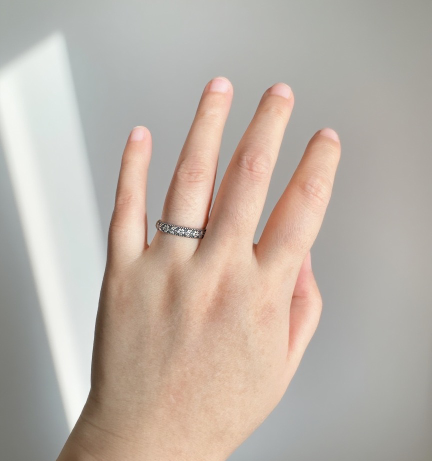 ANCIEFLORA. Floral Ring - Silver